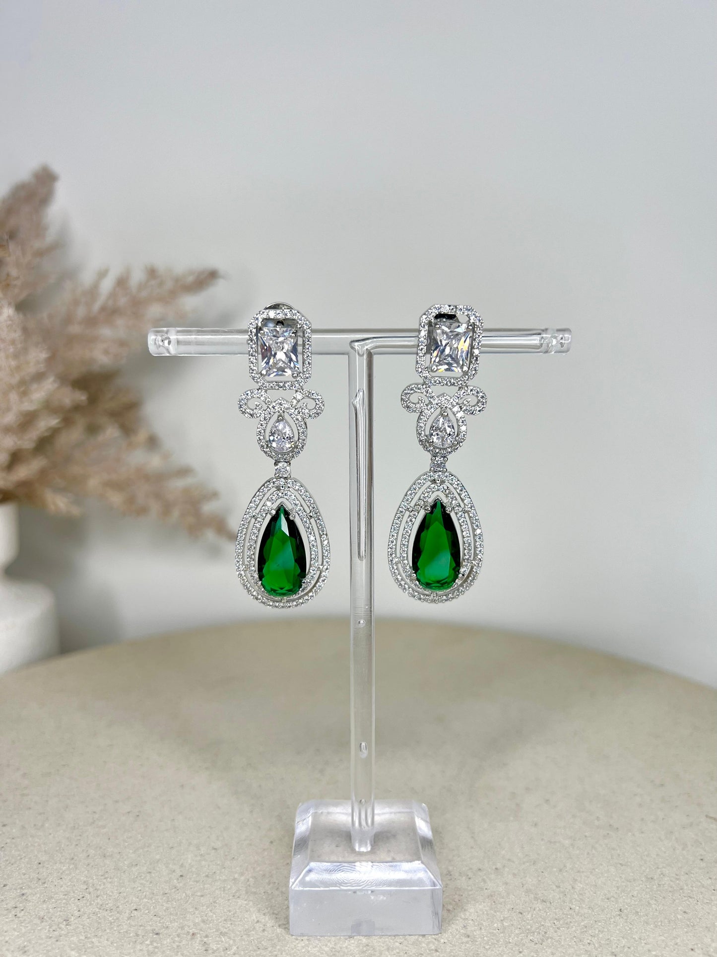 American Diamond Drop Earrings