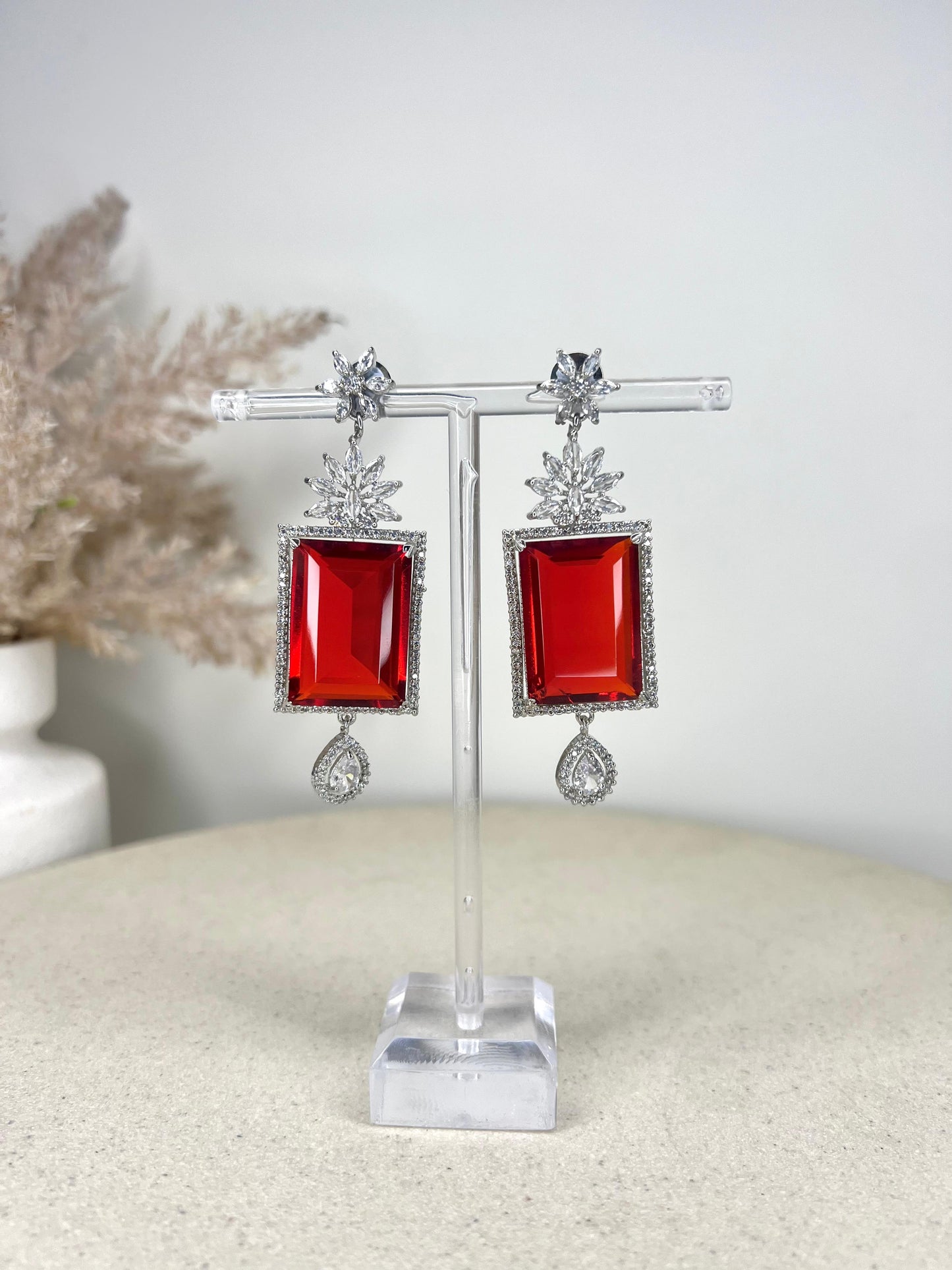 American Diamond Drop Earrings