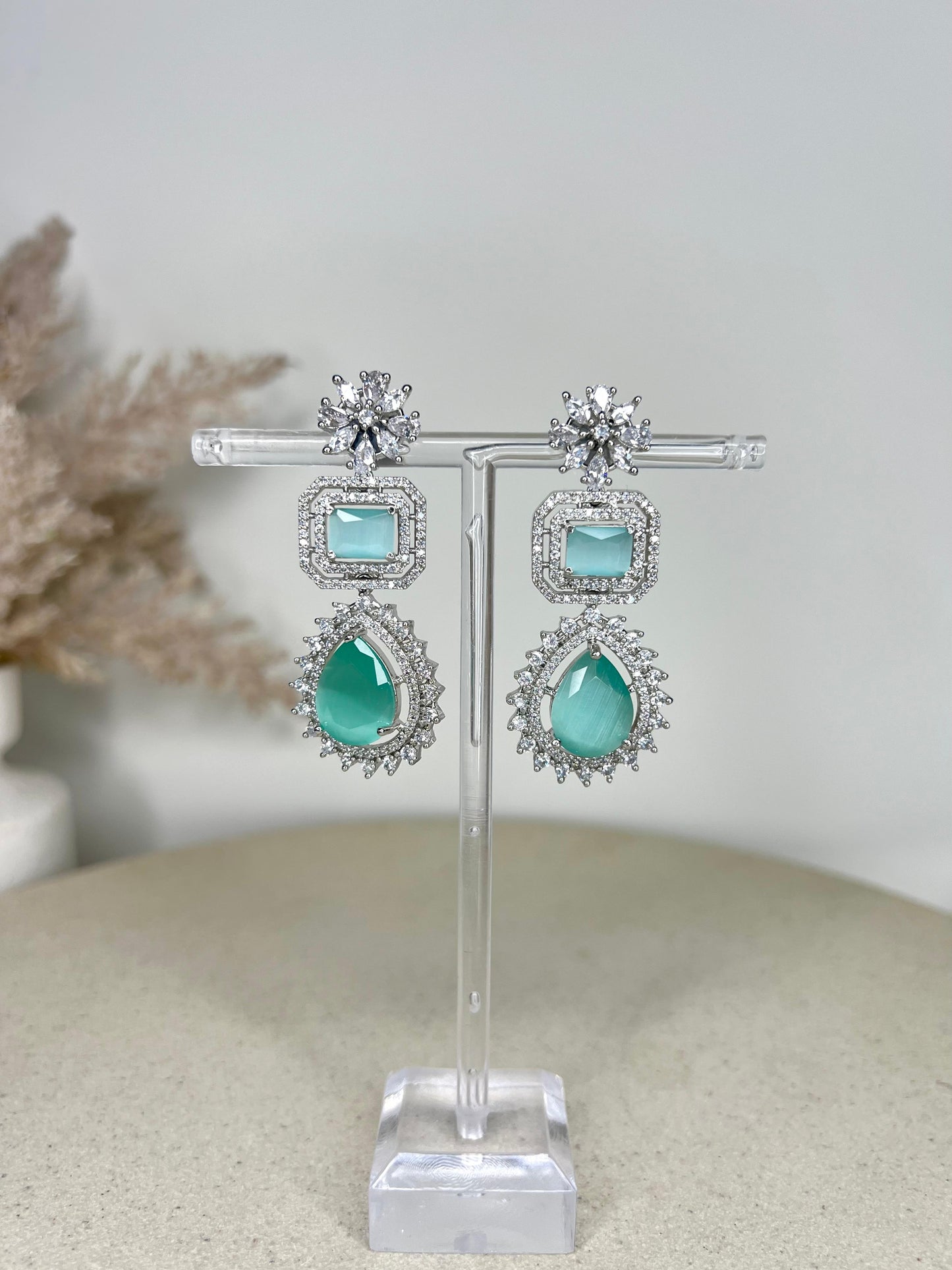 American Diamond Drop Earrings