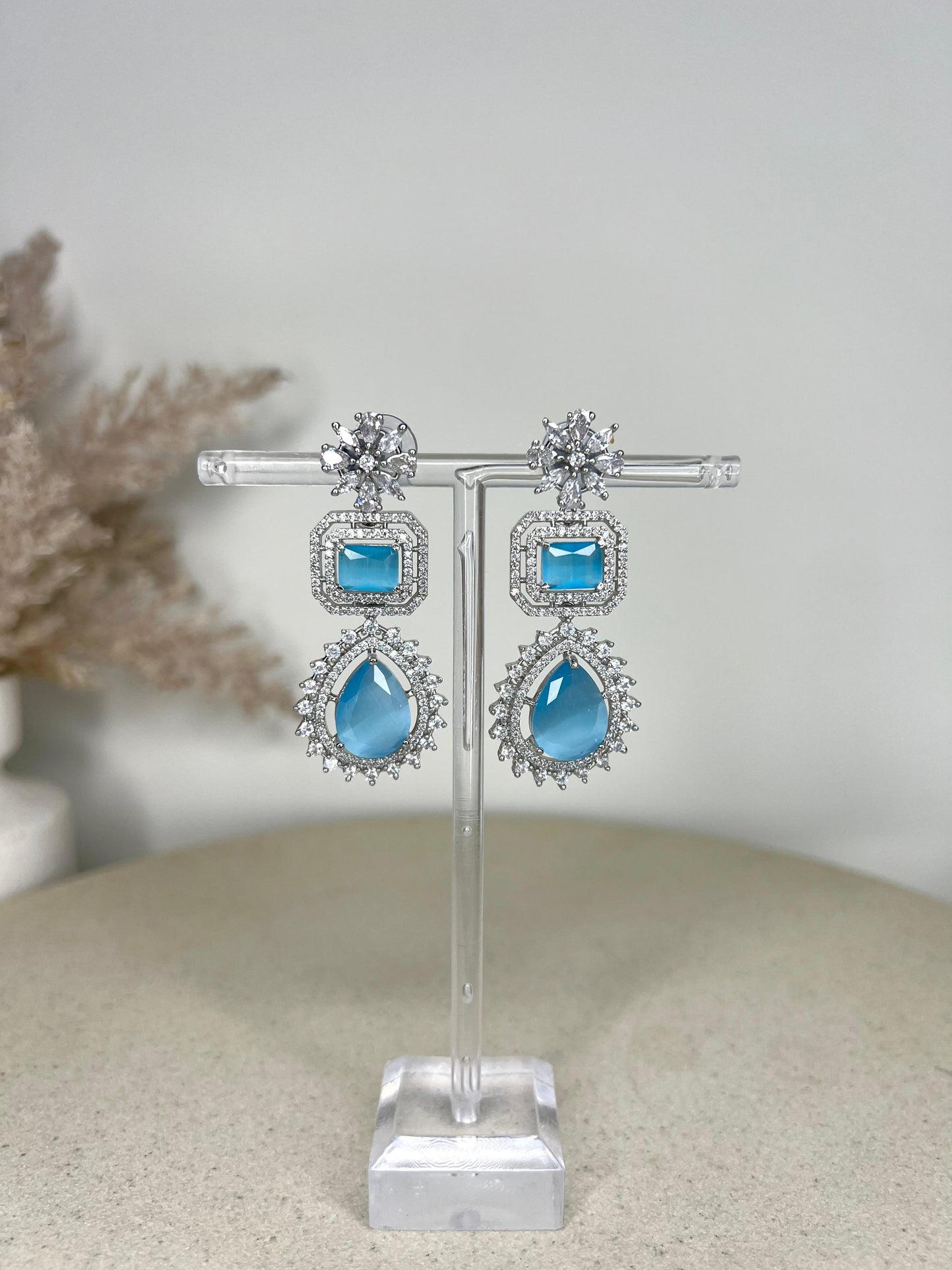 American Diamond Drop Earrings
